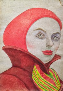Диего Ривера - Русская медсестра, 1956 (бумага, акварель. Музей Долорес Ольмедо)