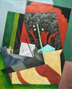 Диего Ривера - Телеграфный столб, 1916 (холст, масло. Музей Долорес Ольмедо)