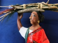 Екатерина Сухарева - Индия, 2014 (шамот, цветные глазури, надглазурная и подглазурная роспись) фрагмент