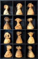 Екатерина Сухарева - Персонажи, 2015 (керамика, дерево, дроявной обжиг)