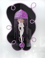 Роман Тыртов (Эрте) — Аметист, знак зодиака Овен. Серия 'Драгоценные камни', 1980 (литография).