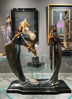 Роман Тыртов (Эрте) — Дуэт, 1989 (бронза, патинирование, эмаль, золочение, 242-500).