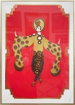 Роман Тыртов (Эрте) — Ива. Часть триптиха 'Азиатские принцессы', 1986 (бронза, патинирование, эмаль, золочение, 175-300).