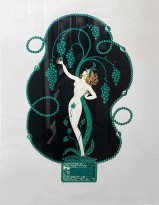 Роман Тыртов (Эрте) — Изумруд, знак зодиака Рак. Серия 'Драгоценные камни', 1980 (литогрфия).