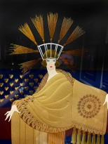 Роман Тыртов (Эрте) — Платье с кисточками. Серия 'Американские миллионерши', 1987 (сериография, тиснение фольгой - 6-300), фрагмент.