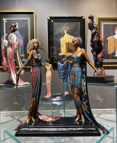 Роман Тыртов (Эрте) — Соблазнительницы, 1990 (бронза, патинирование, эмаль, золочение, 439-500).