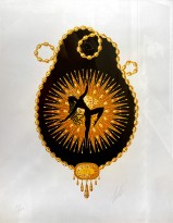 Роман Тыртов (Эрте) — Топаз, знак зодиака Дева. Серия 'Драгоценные камни', 1978 г (литография, 31-75).