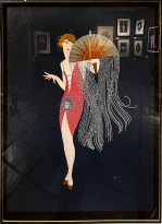 Роман Тыртов (Эрте) — Флэппер, 1990 (сериография, тиснение фольгой, 280-300).