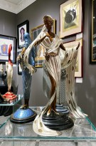 Роман Тыртов (Эрте) — Шехерезада , 1990 (бронза, патинирование, роспись эмалью, золочение, мет. нити).