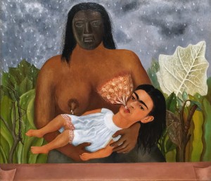 Фрида Кало - Моя кормилица и я, 1937 (металл, масло. Музей Долорес Ольмедо)