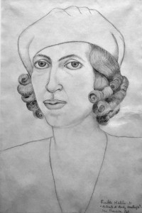 Фрида Кало - Портрет Кристины Гастингс, 1931 (бумага, цветной карандаш. Музей Долорес Ольмедо)