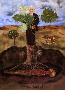 Фрида Кало - Портрет Лютера Бёрбанка, 1932 (мазонит, масло. Музей Долорес Ольмедо)