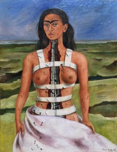 Фрида Кало - Сломанная колонна, 1944 (холст, масло. Музей Долорес Ольмедо)