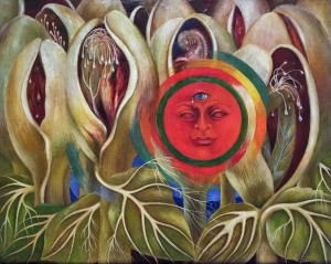 Фрида Кало - Солнце и жизнь, 1947 (мазонит, масло. Частное собрание)