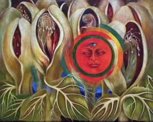 Фрида Кало - Солнце и жизнь, 1947 (мазонит, масло. Частное собрание)