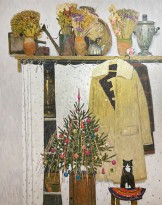 Геннадий Яндыганов — Новый год в мастерской, 2017 (холст, масло)