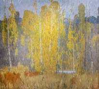 Геннадий Яндыганов — Тишина. Первый снег, 2014 (холст, масло)