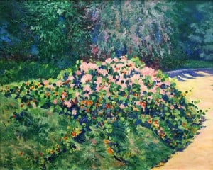 Жоржетт Агютт - Клумба герани (холст, масло)