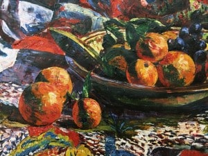 Жоржетт Агютт - Натюрморт, фрагмент (холст, масло)