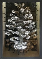 Валерий Гриковский - 23 объекта из серии 'Страсти по Линнею', 2014-18 (многослойная графика, бумага, тушь, пластик)