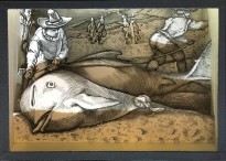 Валерий Гриковский - 23 объекта из серии 'Страсти по Линнею', 2014-18 (многослойная графика, бумага, тушь, пластик)