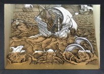 Валерий Гриковский - 23 объекта из серии 'Страсти по Линнею', 2014-18 (многослойная графика, бумага, тушь, пластик)