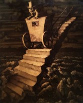 Виктор Вильнер - Лестница. Из серии фантазий по книге А. Белого 'Петербург', 2001 (бумага, автолитография)