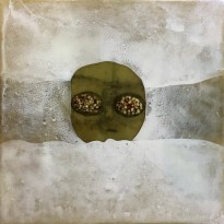 Клаудия Зуриато - Глаза соли, 2011 (холст, морская соль, анилин, железо)