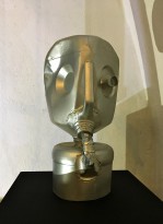 Константин Симун - Автопортрет (пластик, дюраль, смешанная техника), 1990, (фрагмент)