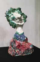 Маргарита Соловьева-Ефимова - Портрет подруги, 1989 (шамот, эмаль, глазурь)