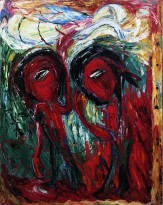 Марина Каверзина - Изгнание из рая, 1989 (холст, масло)