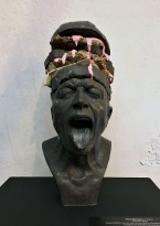 Петр Дьяков - Голова, 2017 (акриловая смола, наполнители, пигмент)