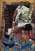 Сергей Параджанов - Предсказатель, 1986 (картон, бумага, коллаж)