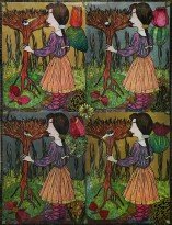 Юдзи Хирацука - Баба-Яга-мусумэ и перевернутое дерево, 2016 (интаглио, шин-колле)