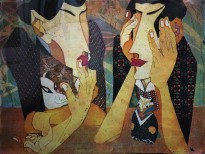 Юдзи Хирацука - Статуэтки кошек, 2002 (интаглио, шин-колле)