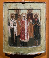 Избранные святые. Первая треть XVII в. Центральная Россия (дерево, темпера)