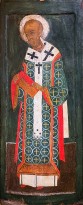 Святитель Николай Чудотворец из Деисуса — Конец XVII в. Русский Север (дерево, темпера)