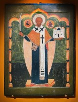 Святитель Николай Чудотворец Можайский — Первая пол. XVII в., с антикварной реставрацией (дерево, темпера)