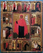 Великомученица Параскева с житием в 12 клеймах — Заонежская мастерская, 1660 г (дерево, темпера)