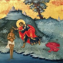 Деяния апостолов. Крещение апостолом Филиппом евнуха царицы эфиопской - нач. XVIII в. (дерево, темпера)