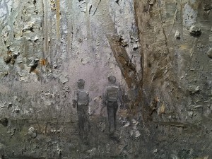 Ярмо Мякиля - Затерявшиеся (фрагмент), 2015 (холст, масло)