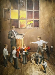 Ярмо Мякиля - Чревовещание, 2013 (холст, масло)