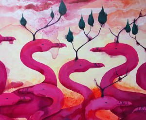 Мэй Салех Аль Маннай - Финтир, 2018 (холст, акрил), фрагмент