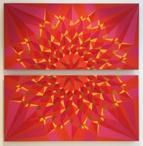 Ноор Абуаисса - Восход в пустыне, 2014 (акрил, фибролит средней плотности