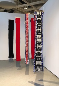 Уажиха Первез - Ритмы Дохи, 2018 (верблюжья шерсть, мериносовая шерсть, красители, цифровой коллаж)