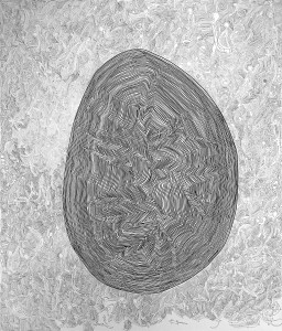 Яссер Аль Мулла - Суфийский круг, 2018 (тушь, холст)