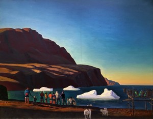 Рокуэлл Кент - Гренландцы близ Годховна, 1932 (холст, масло), ГЭ
