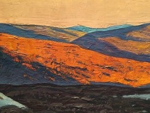 Рокуэлл Кент - Март (Весенняя лихорадка. Беркширские холмы, Массачусетс), 1908 (холст, масло), фрагмент 2, ПМ