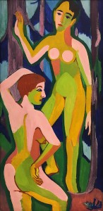 Эрнст Людвиг Кирхнер - Две обнаженных в лесу II, 1926