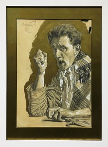 Максимилан Клевер - Автопортрет со сжатым кулаком, 1914